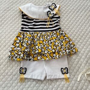 Vintage Butterfly Toddler Set